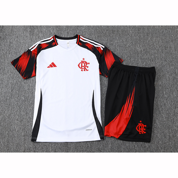 Chandal del Flamengo Manga Corta 25-26 Blanco - Pantalon Corto